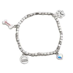 Alex and Ani Prints of Love stretch charm bracelet
